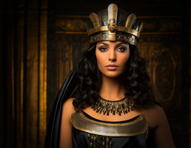 TheREDWords.website/BLOG page. A photorealistic color illustration of an ancient Egyptian Queen.