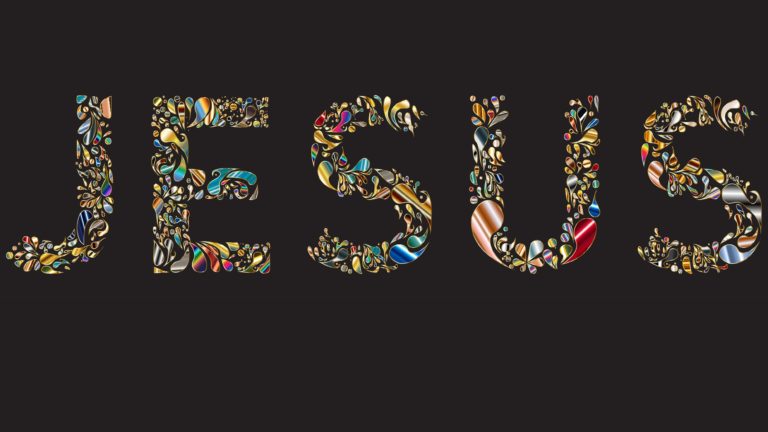 TheREDWords.website/BLOG page. A graphic illustration of the word JESUS.