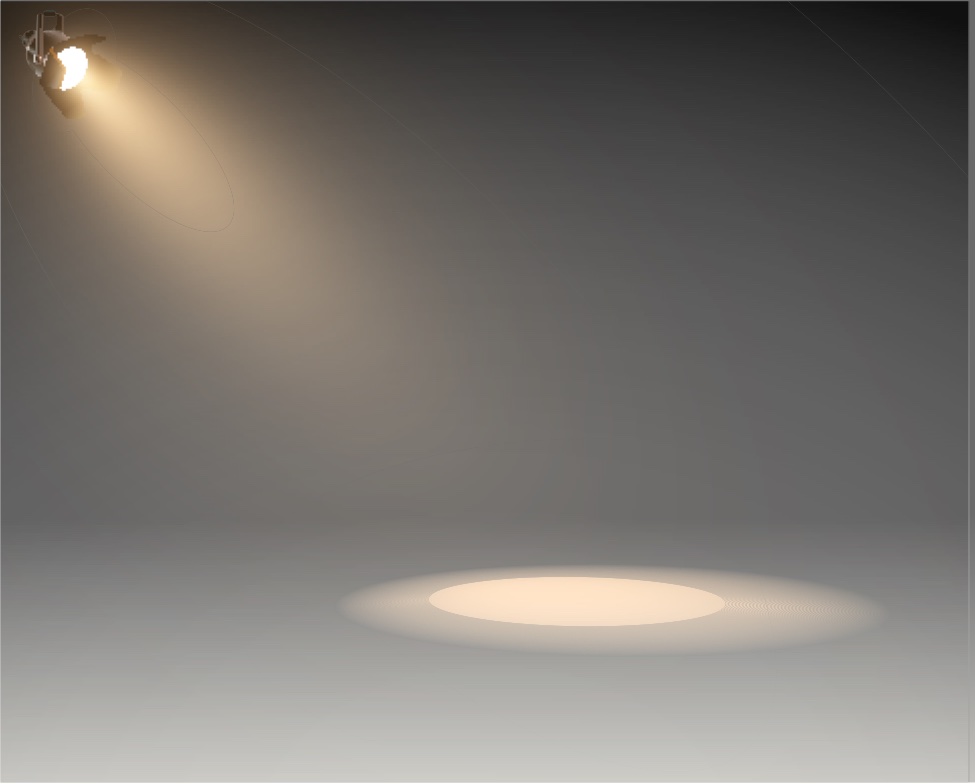 TheREDWords.website/BLOG page. A photorealistic spotlight shining down on a blank white floor.