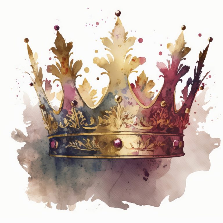 TheREDWords.website/Prayer Starter. A painting of the royal crown of King Jesus.